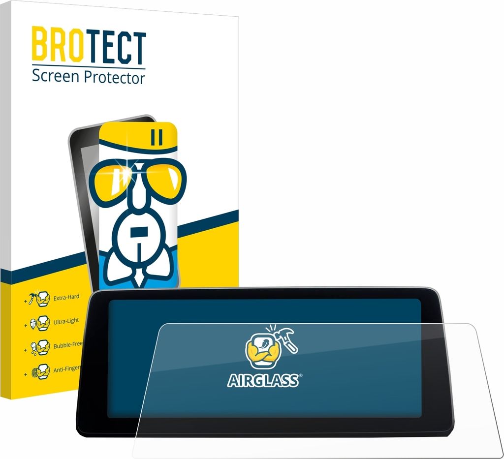 BROTECT Schutzglas für BMW 7 G11 2016-2018 Infotainment System Schutzfolie Panzer Folie Glas Display Schutz klar