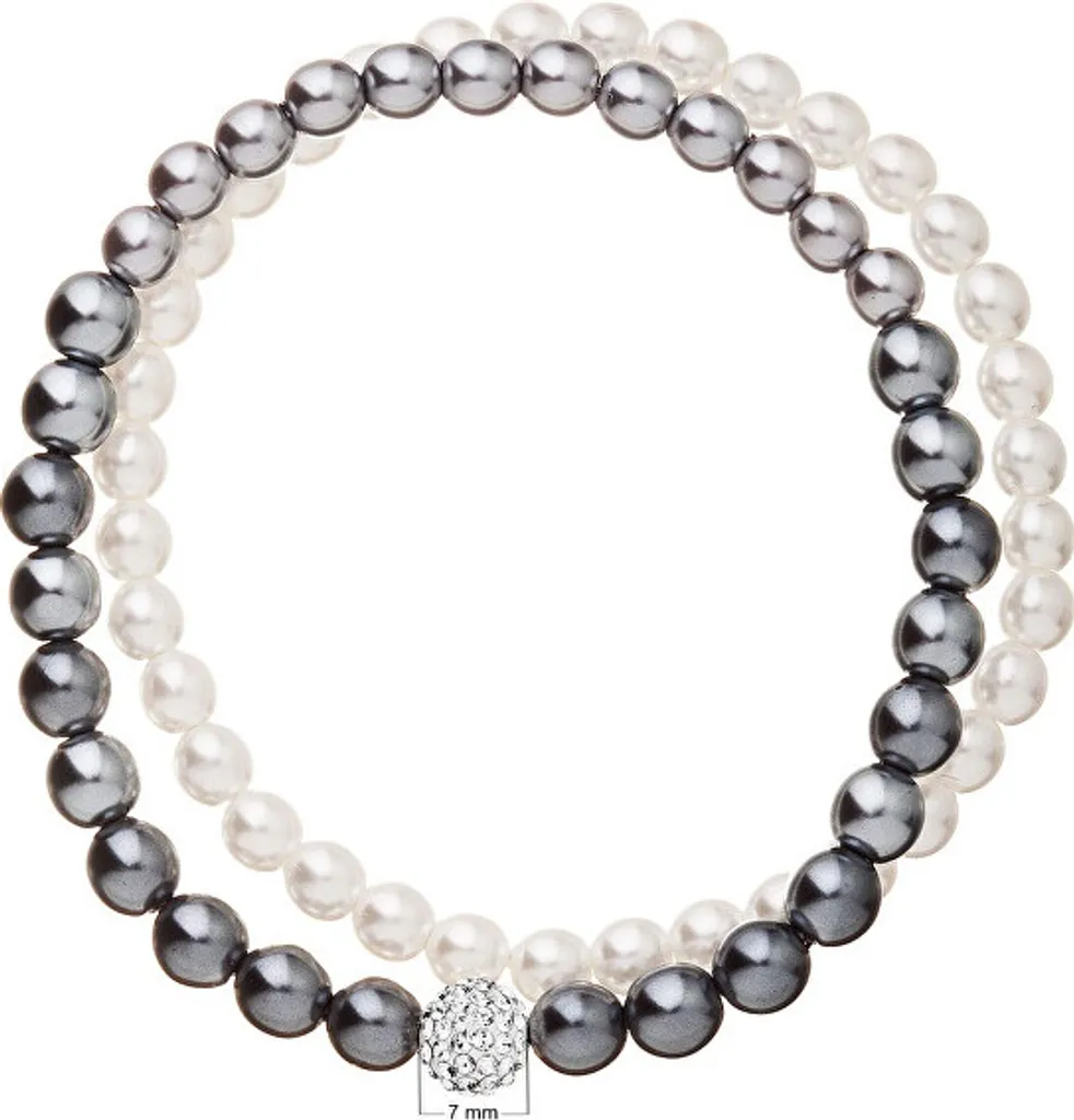 Bracelet multi-rangs en perles blanches - Parure de bijoux chic 33106.3