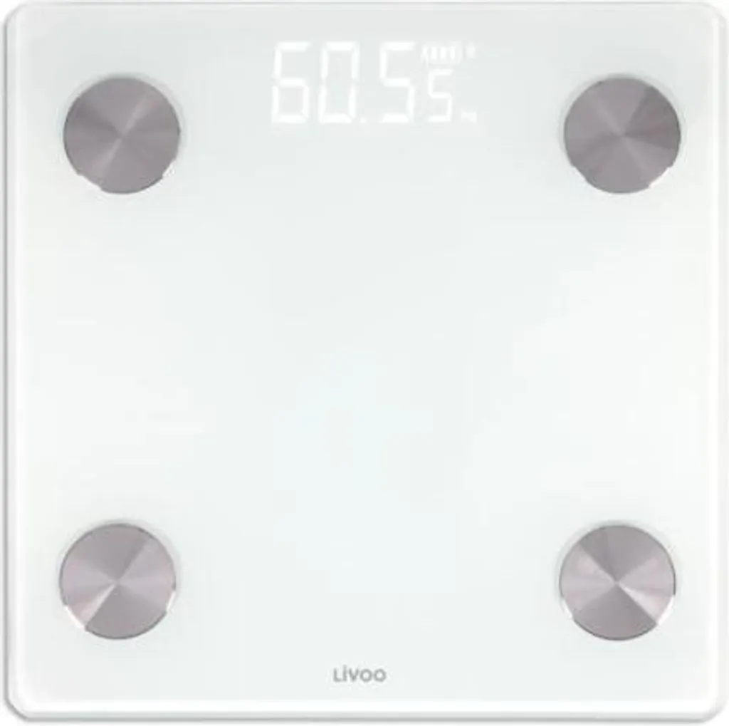 Pèse-personne impédancemètre connecté LIVOO DOM528W blanc 180 kg