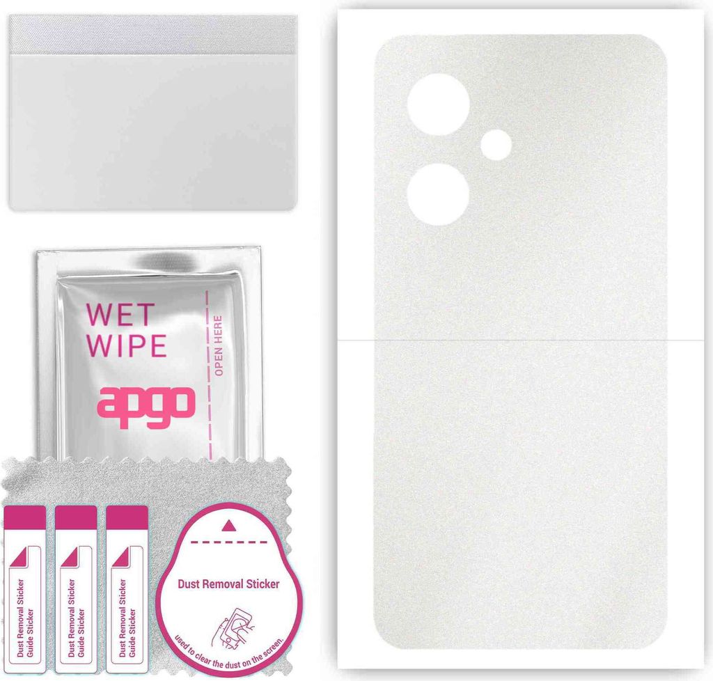 apgo Rückseite Schutzfolie, Skin, kompatibel mit Oppo K11, Hinten Displayschutzfolie aus Vinylfolie, kratzfest, einfache Montage - Matt Transparent