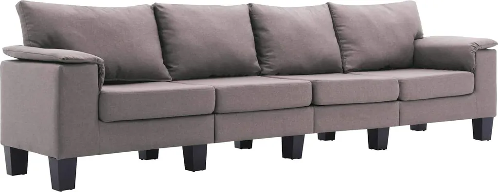Canapé 4 places vidaXL taupe : fini le manque de place au salon
