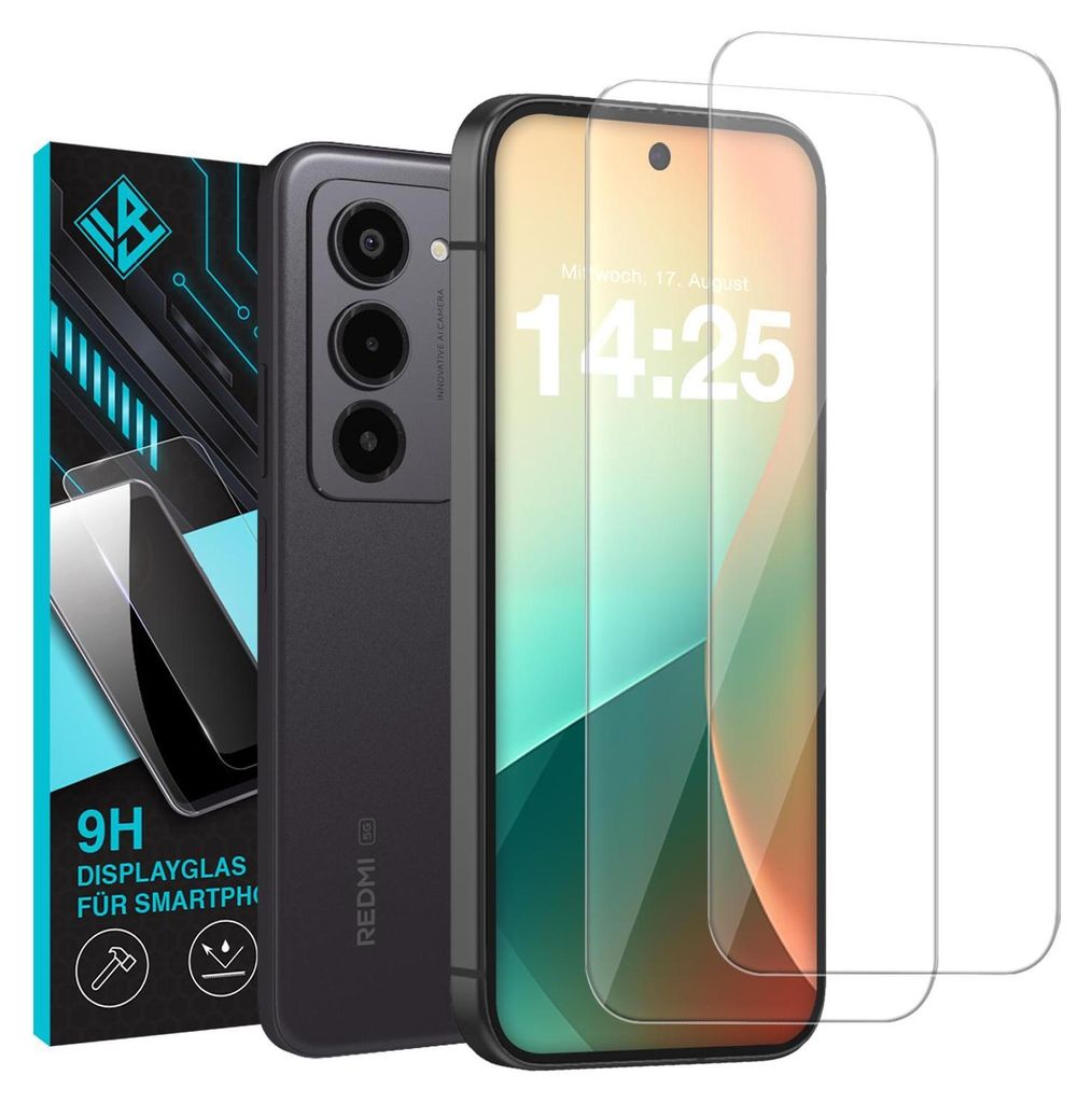 2x 9H Schutzglas Displayschutzfolie für Xiaomi Redmi 15 / Produktbild 