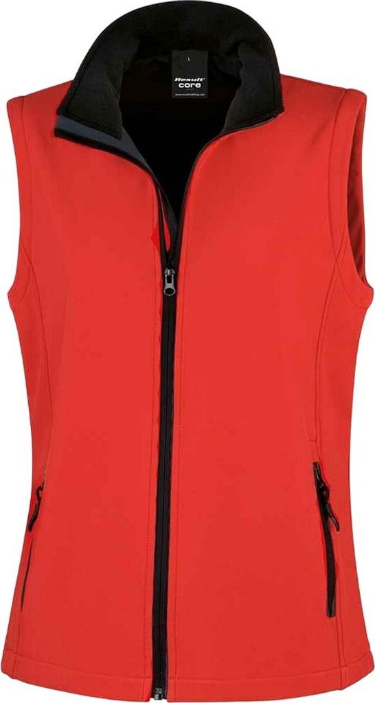 Result Damen Core Soft Shell Bodywarmer PC3806 (M) (Rot/Schwarz)