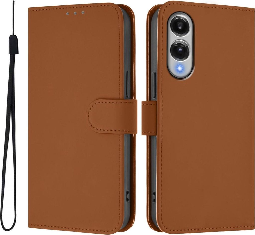 Mobigear Urban Wallet Samsung Galaxy S25 Edge Hülle Klapphülle Geldbörse - Braun