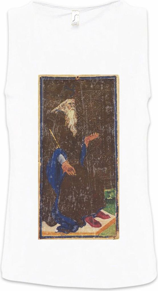 Urban Backwoods Tarot Arcanum Emperor, Ärmelloses T-Shirt, Farbe: Weiß, Größe: S