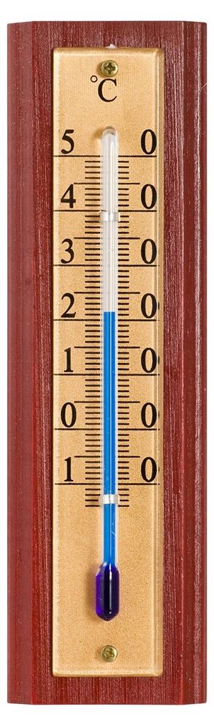 Thermomètre mural d'intérieur classique en bois Image du produit 