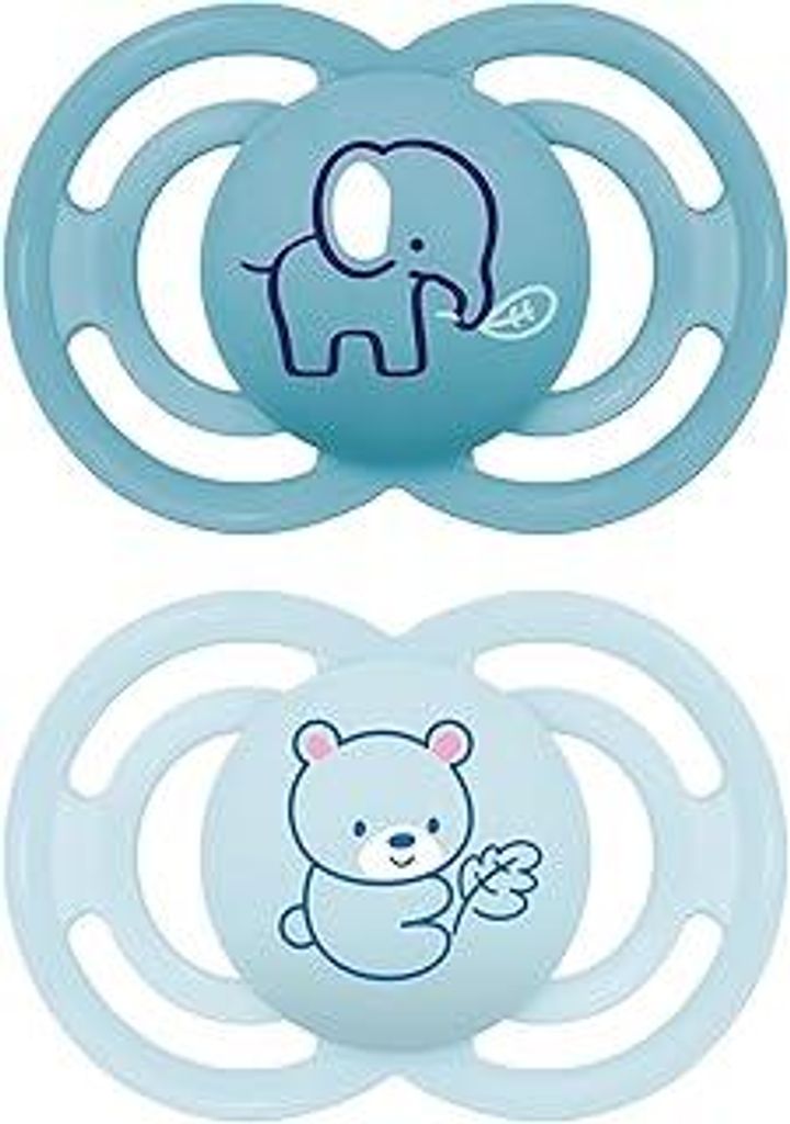 MAM Perfect Schnuller im 2er-Set, für eine gesunde Zahn- und Kieferentwicklung, Baby Schnuller aus nachhaltigen & -erneuerbaren Materialien, mit S...