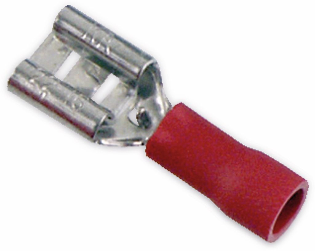 Flachsteckhülse, 6,3mm, 1,5mm², rot, 10 Stück