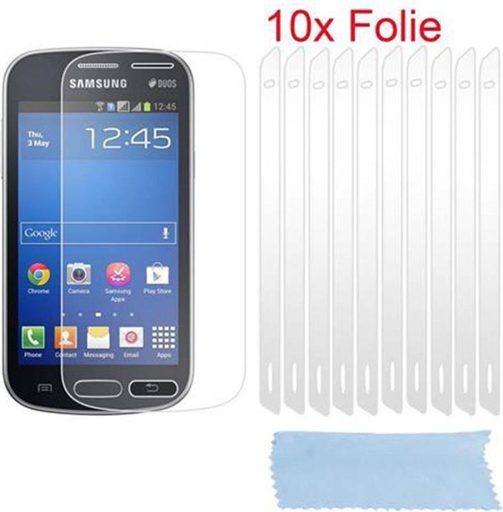 Cadorabo 10x Schutzfolie für Samsung Galaxy TREND LITE Display-Schutzfolien in Weiß hochtransparent