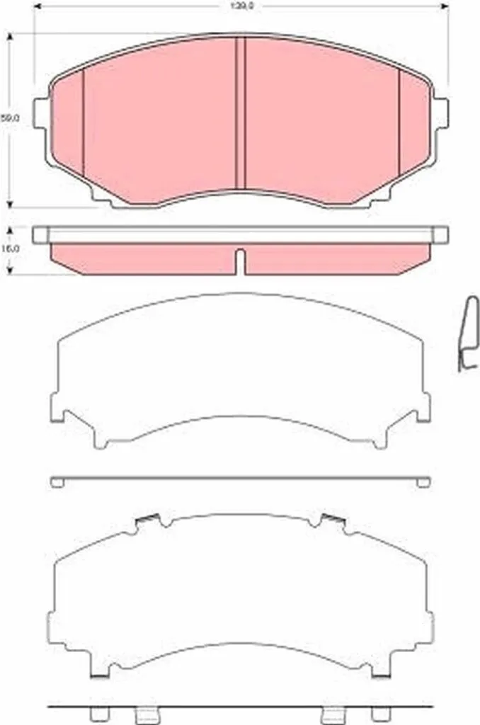 Plaquettes de frein qualité OE TRW GDB3326 pour Mazda MPV II LW LDY