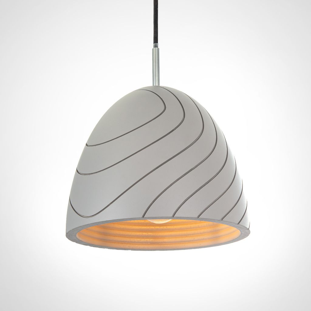Pendelleuchte, E27, Lampe Für Wohnzimmer Esszimmer Küche, Höhenverstellbar Farbe Beton-Grau