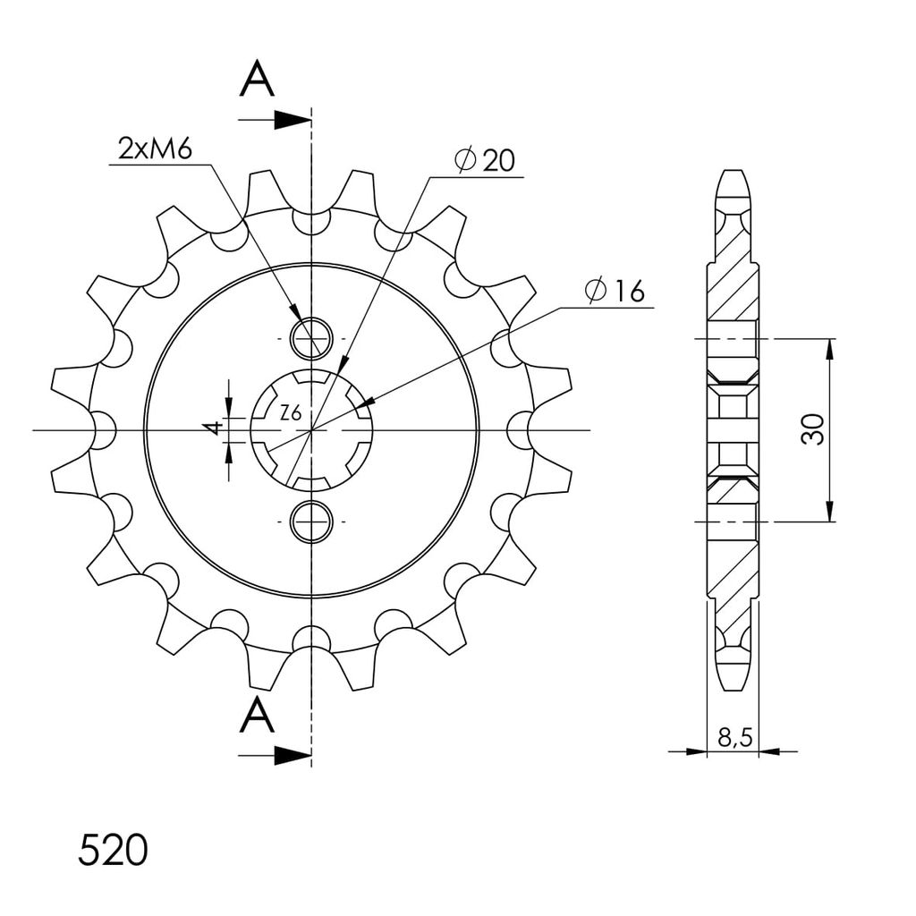 Ritzel Supersprox 520 - 12Z CST-718:12