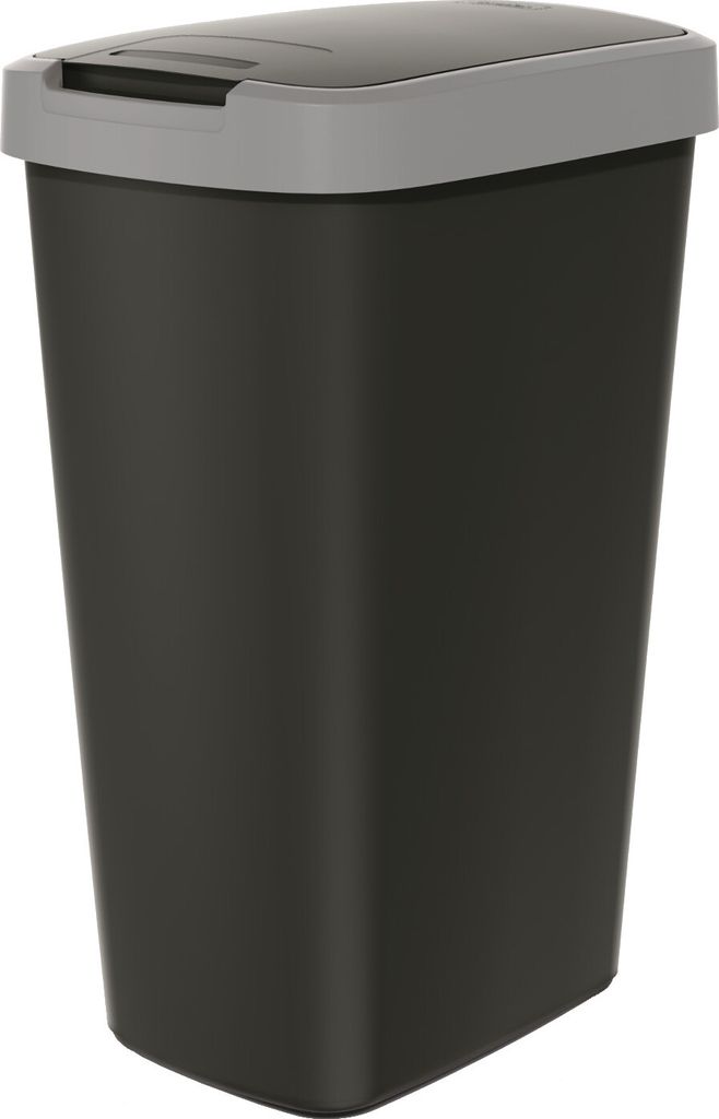 Poubelle 45l avec couvercle KEDEN COMPACTA Q noir avec bord Image du produit 