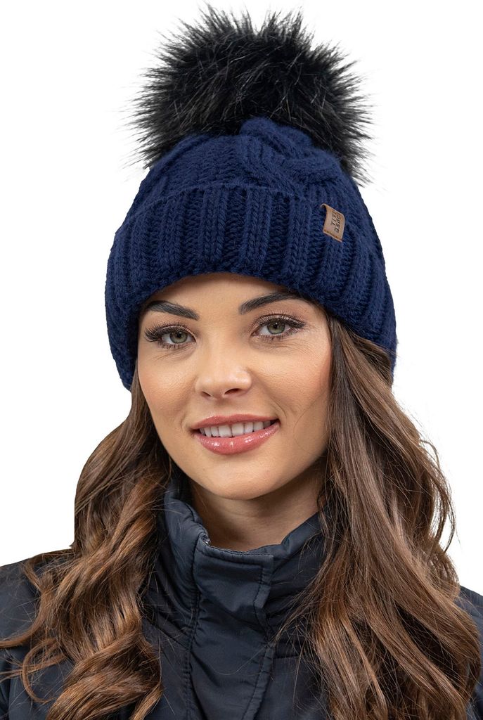 Vivisence Strickmütze damen - Bommelmütze Kopfbedeckung für Produktbild 
