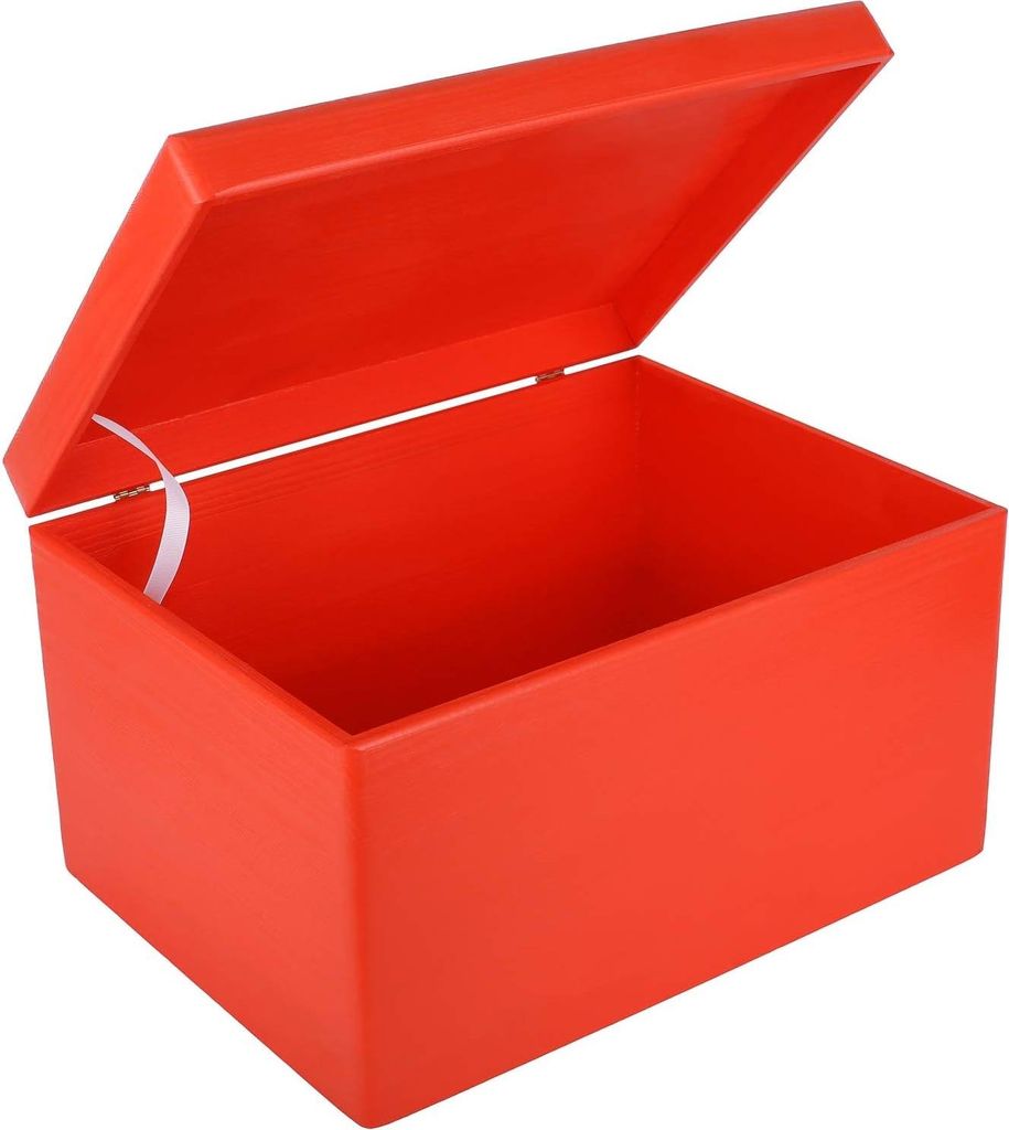 Creative Deco XXL Rossa Grande Scatola in Legno Porta Immagine del prodotto 