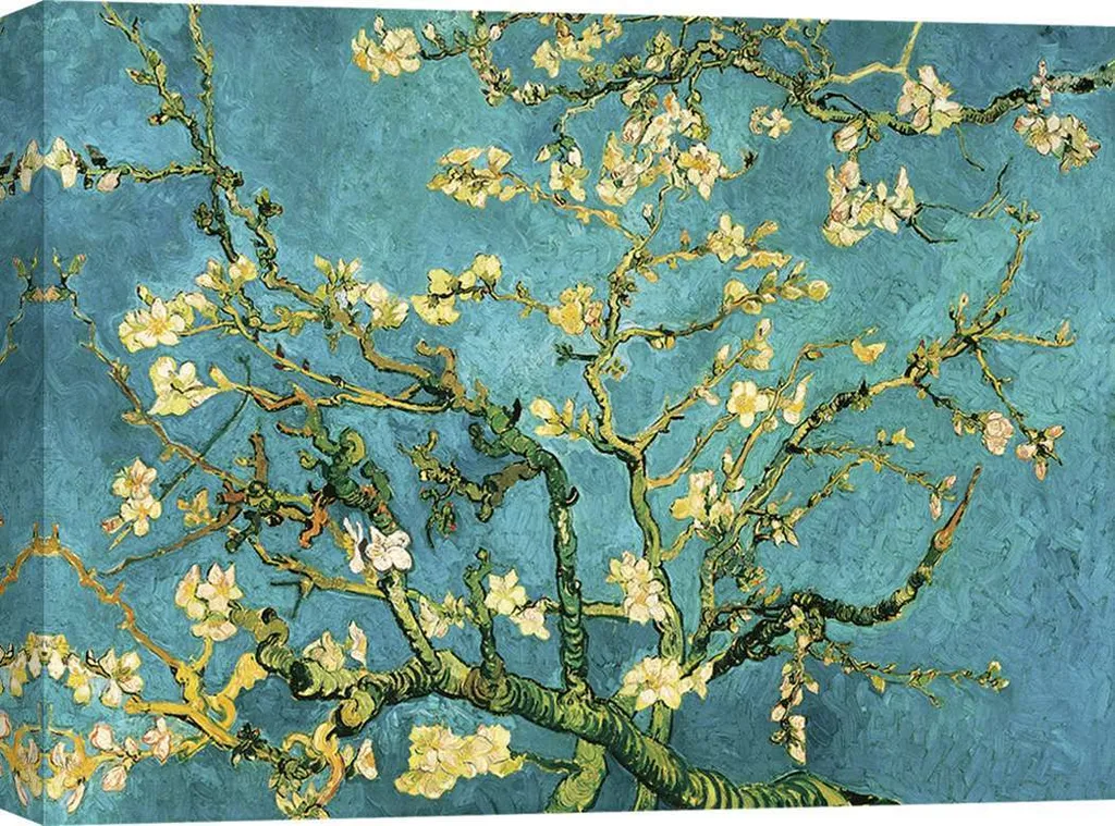 Vincent van Gogh Mandorlo in Fiore su Tela 60x40 - Riproduzione Fine Art