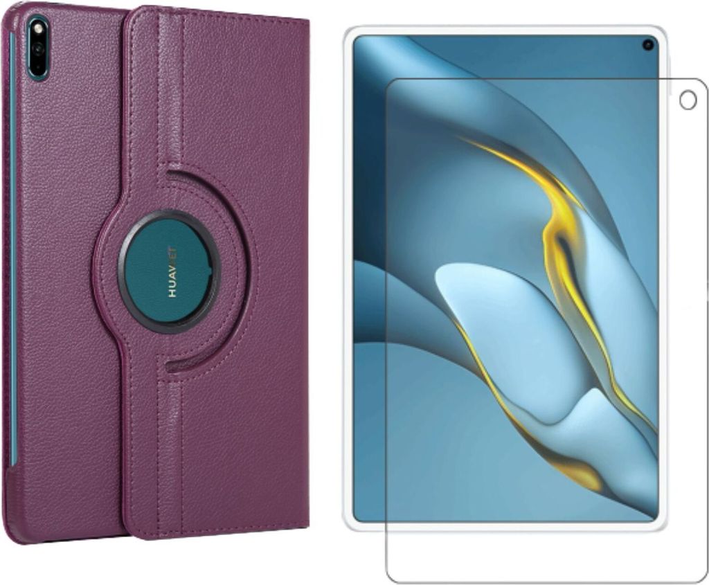2in1 Set für Huawei MatePad Pro 2021 MRR-W29 10.8 Zoll Tablet mit Schutzhülle + Schutzglas mit Auto Sleep/Wake Hülle