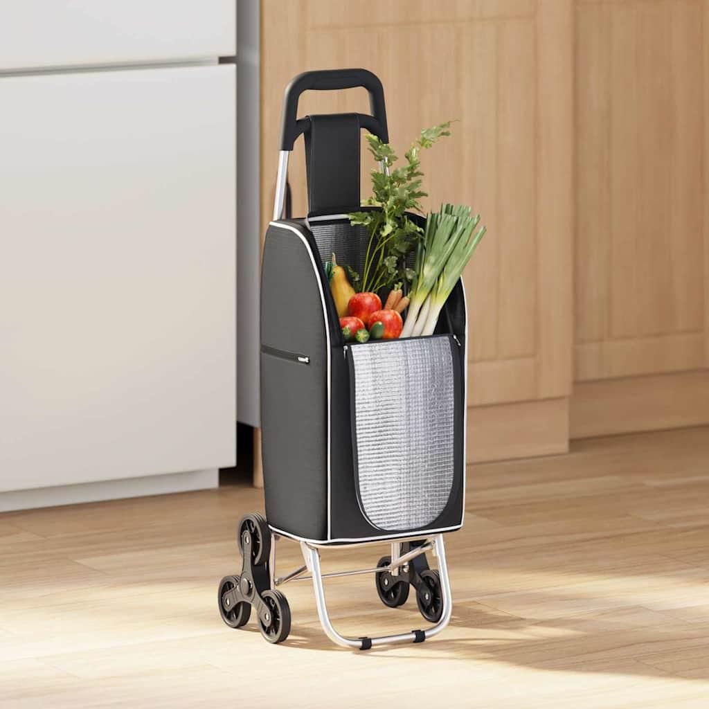 Carrello della spesa vidaXL nero 39,5 x 33 x 93 cm in Immagine del prodotto 