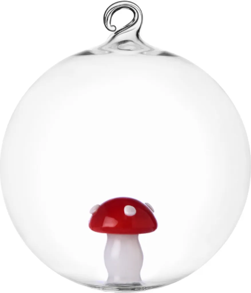 ICHENDORF MILANO Alice Set di 2 decorazioni natalizie Fungo rosso 10 cm