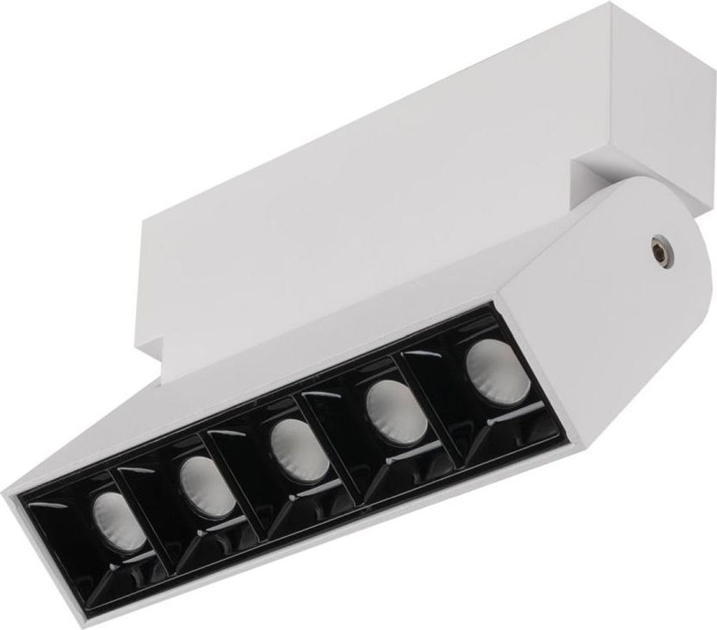 Spot LED Aluminium verstellbar Weiß Schwarz länglich warmweiß 3000 K 600 lm Industrial Design Strahler