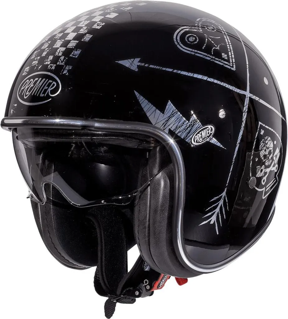 Premier Casque Jet Vintage Nx Noir M - Fibre de Carbone et Aramide