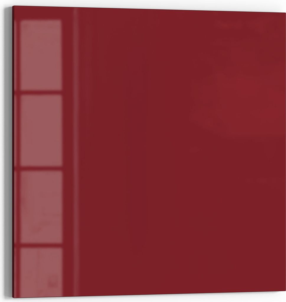 DEQORI Magnettafel Glas 50x50 cm 'Dunkelrot' beschreibbar Produktbild 