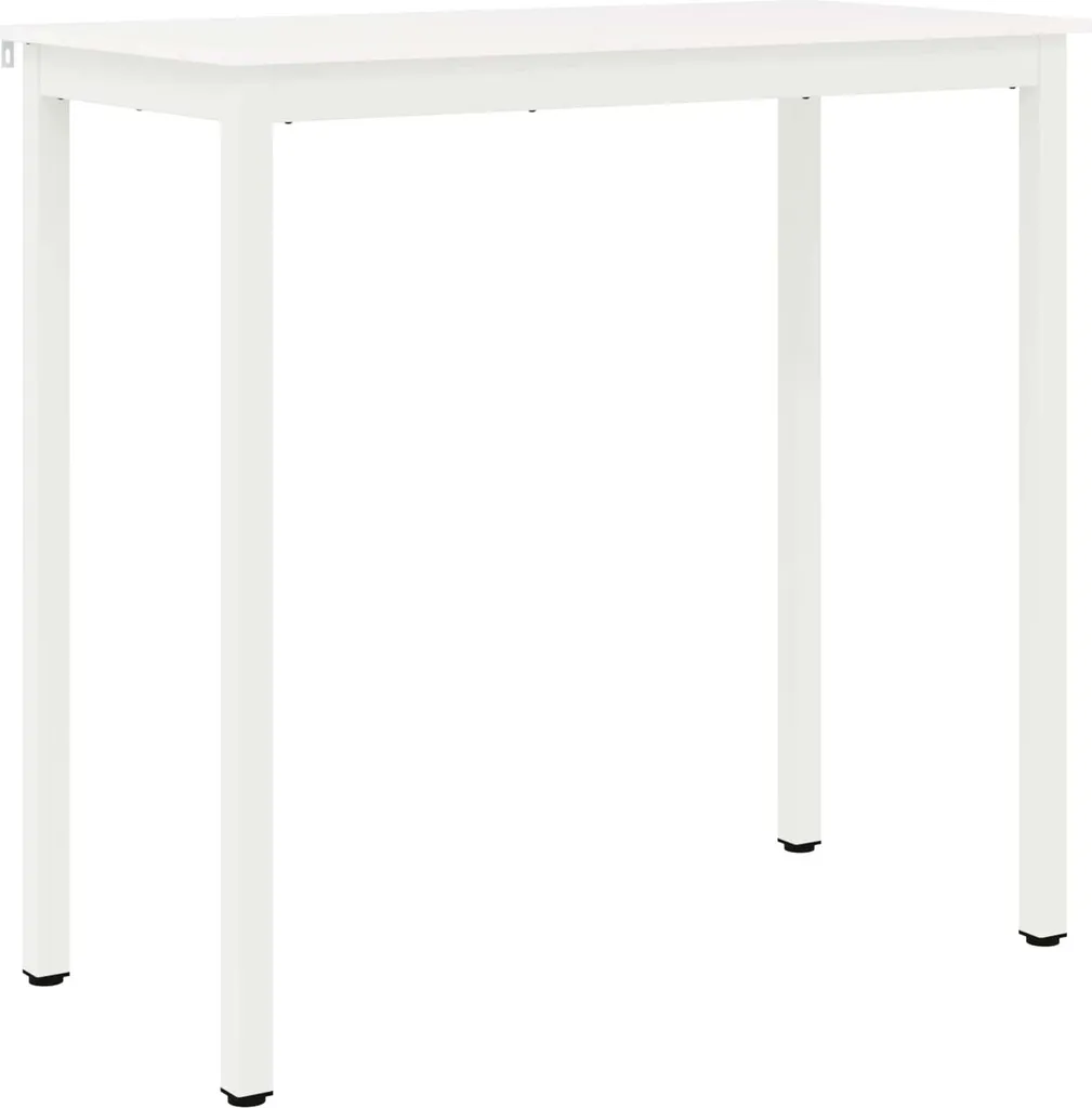 vidaXL Tavolo da Bar Bianco 110x55x105 cm in Pino Massiccio - Prezzi