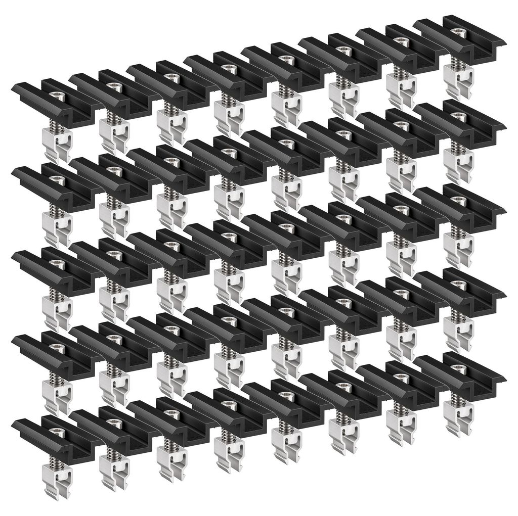 40x Mittelklemme Klickfix schwarz 30-40mm Solarmodul Produktbild 