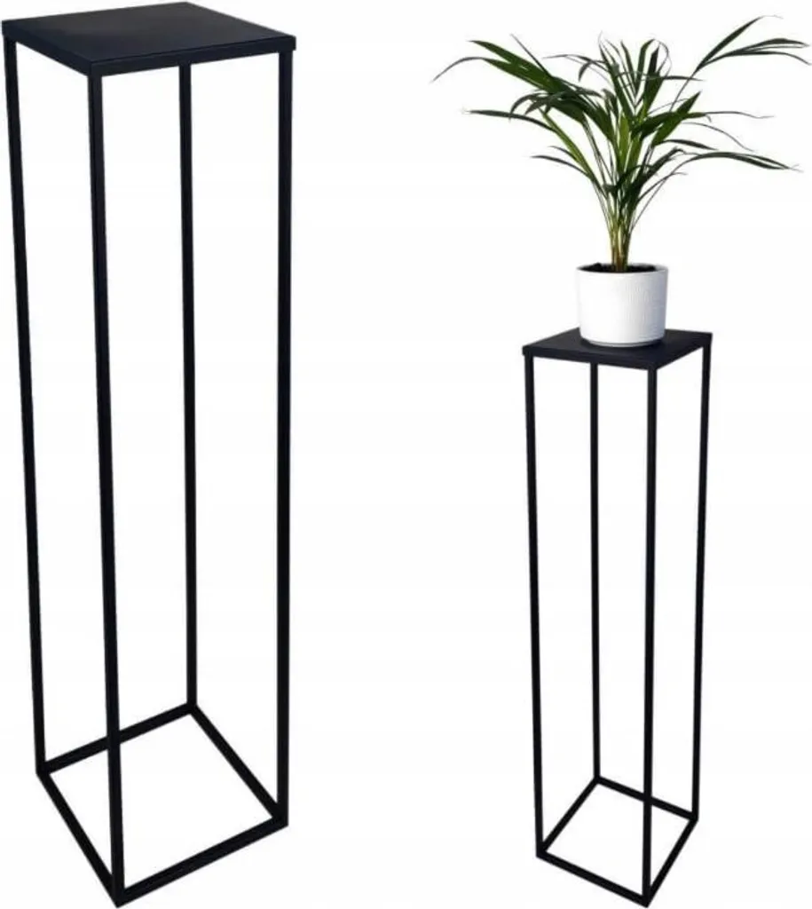 Porte-fleurs Loft moderne Noir 035/K-12-1P-100C - Support plante métal