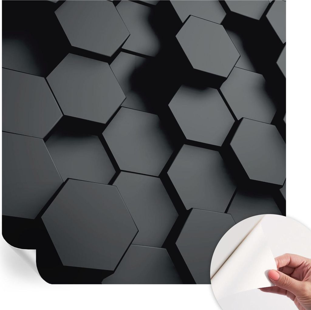 Selbstklebende Wandtapete - Dekorative Tapete für Wohnzimmer - Klebefolie für Wandbilder - Tapetenfolie für Wanddekoration - 250x250 cm - 3D-Sec...