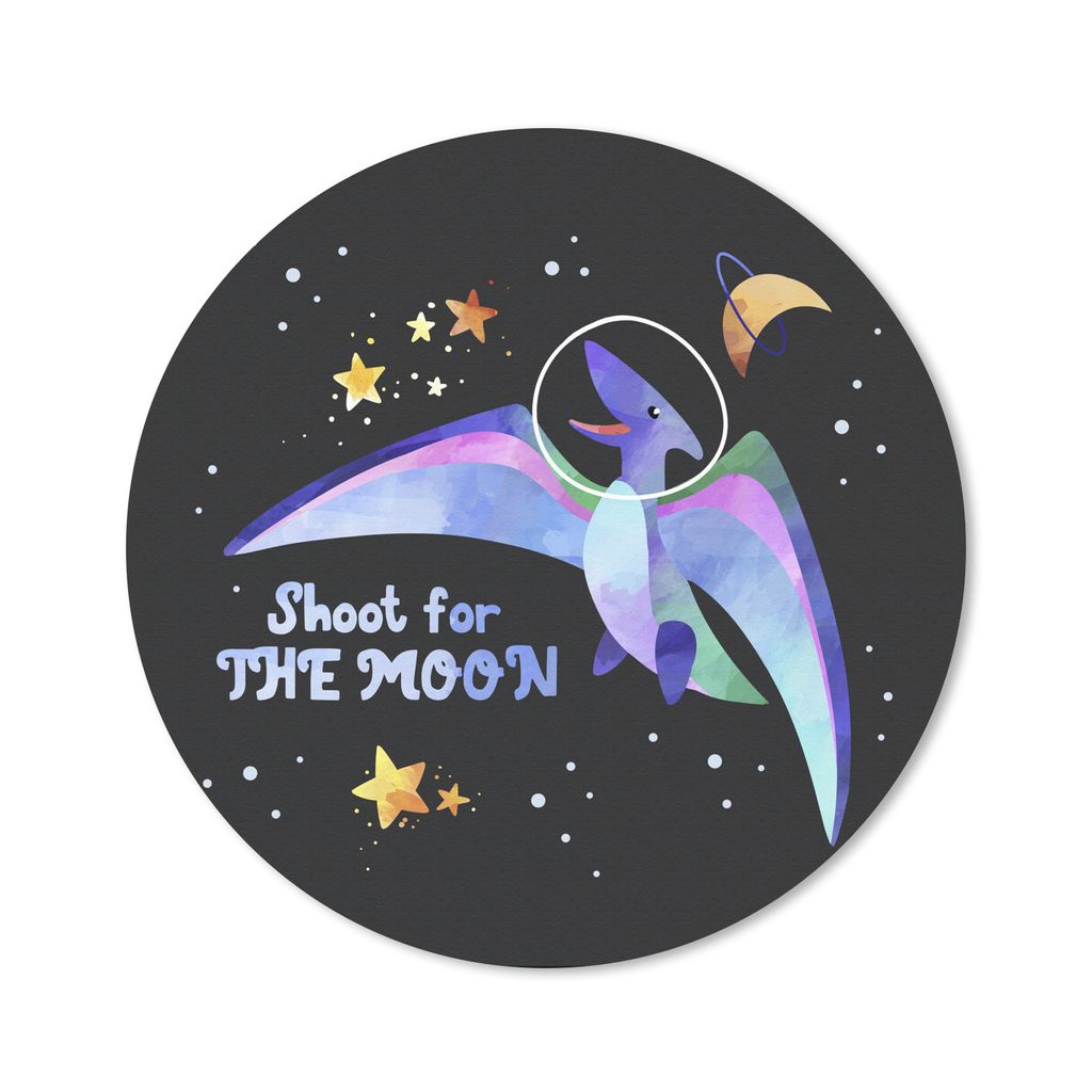 MuchoWow Mauspad Mousepad Zitate - Sprichwörter - 'Auf den Mond schießen' - Raumfahrt - Kind - Jungen - Kinder - Kinder 30x30 cm - Mousepads - ...