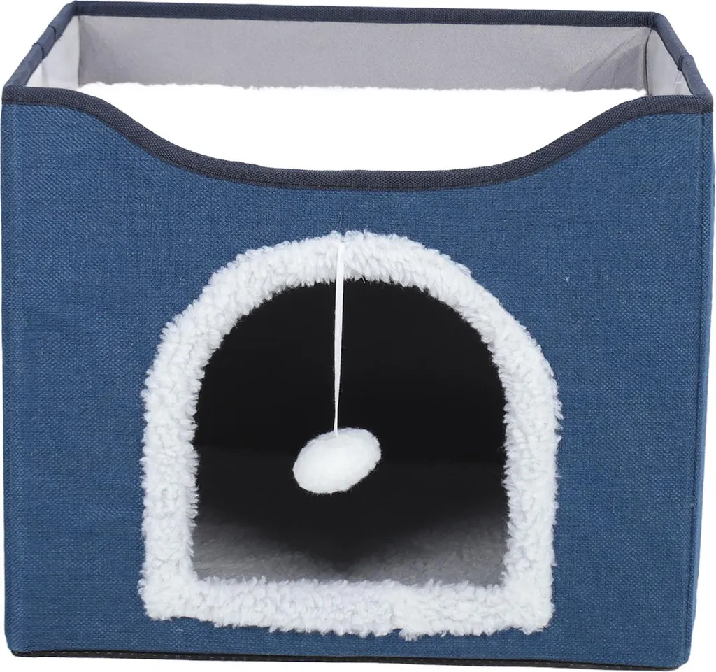 Lit creux chat doux et pliable - Solution 2 couches multifonction - 2
