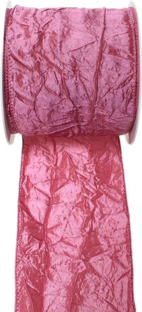 Dekoband Schleifenband Band Crash Crush Plissee Tischband 100mm 10m Hochzeit, Farbe:altrosa