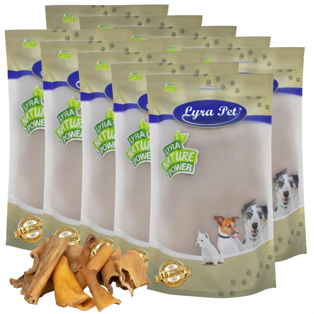 10 kg Lyra Pet® Rinderkopfhaut Abschnitte 4 - 8 cm Produktbild 