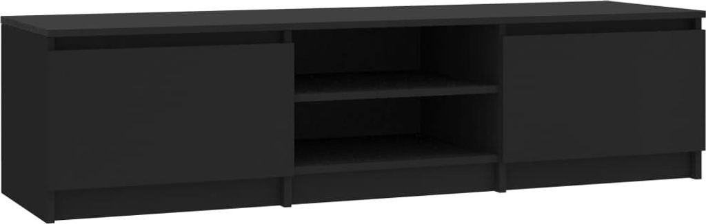 TV-Schrank Schwarz 140x40x35,5 cm Holzwerkstoff