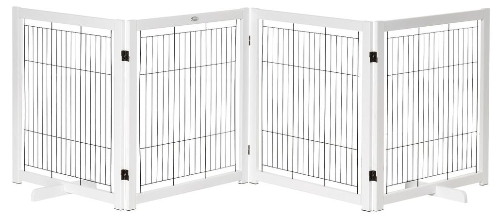 Pawhut Veiligheidshek - Hout - 305 x 35,5 x 82 cm Productafbeelding 