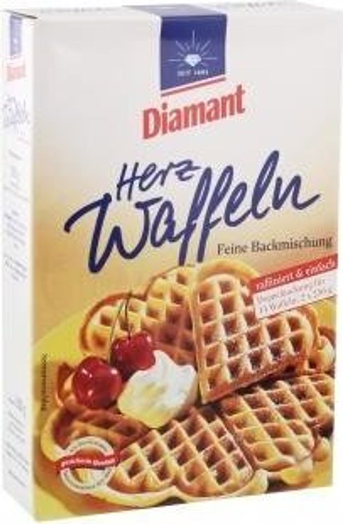 Diamond heart waffles jemná zmes na pečenie rafinovaná a Obrázok produktu 