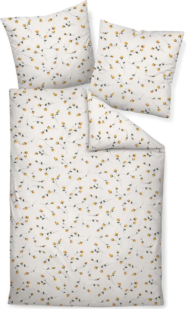 Linge de lit en coton mako-satin Janine Tango - Housse et Taies