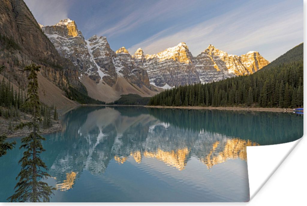 MuchoWow Poster Moränensee im Banff-Nationalpark, Alberta 60x40 cm - Schlafzimmerdekoration