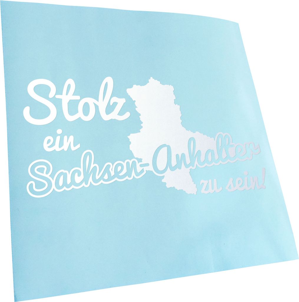 Kiwistar - Autoaufkleber - Sachsen-Anhalt Stolz - Gold - 30x15cm - Aufkleber für Auto, Laptop, Fahrrad, LKW, Motorrad mehrfarbig JDM Decal Racing