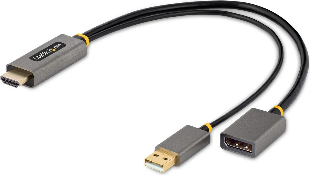 StarTech Cavo HDMI 2.0 a DP 1.2 Attivo - 4K 60Hz HDR 30cm Nero Grigio