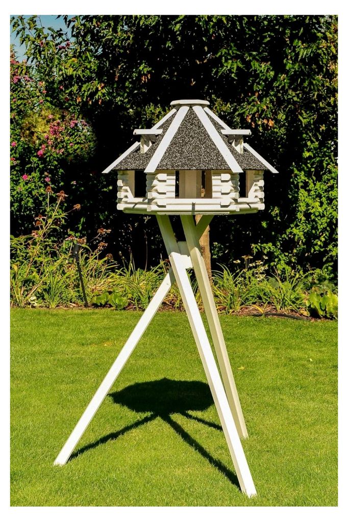 Vogelhaus V13 XXL Stein Weiß, Grau