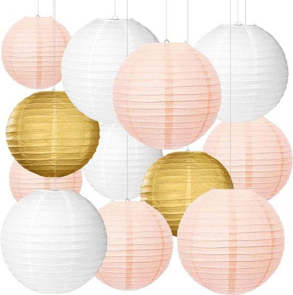 Papieren lampionen - vintage thema - 12 Stück - weiße - Dekoration für Hochzeitsfeier