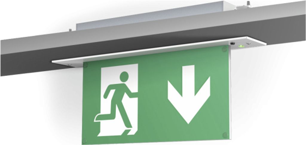 LED-Notleuchte L-LUX Standard, Deckeneinbau, Betriebsdauer 3 Stunden