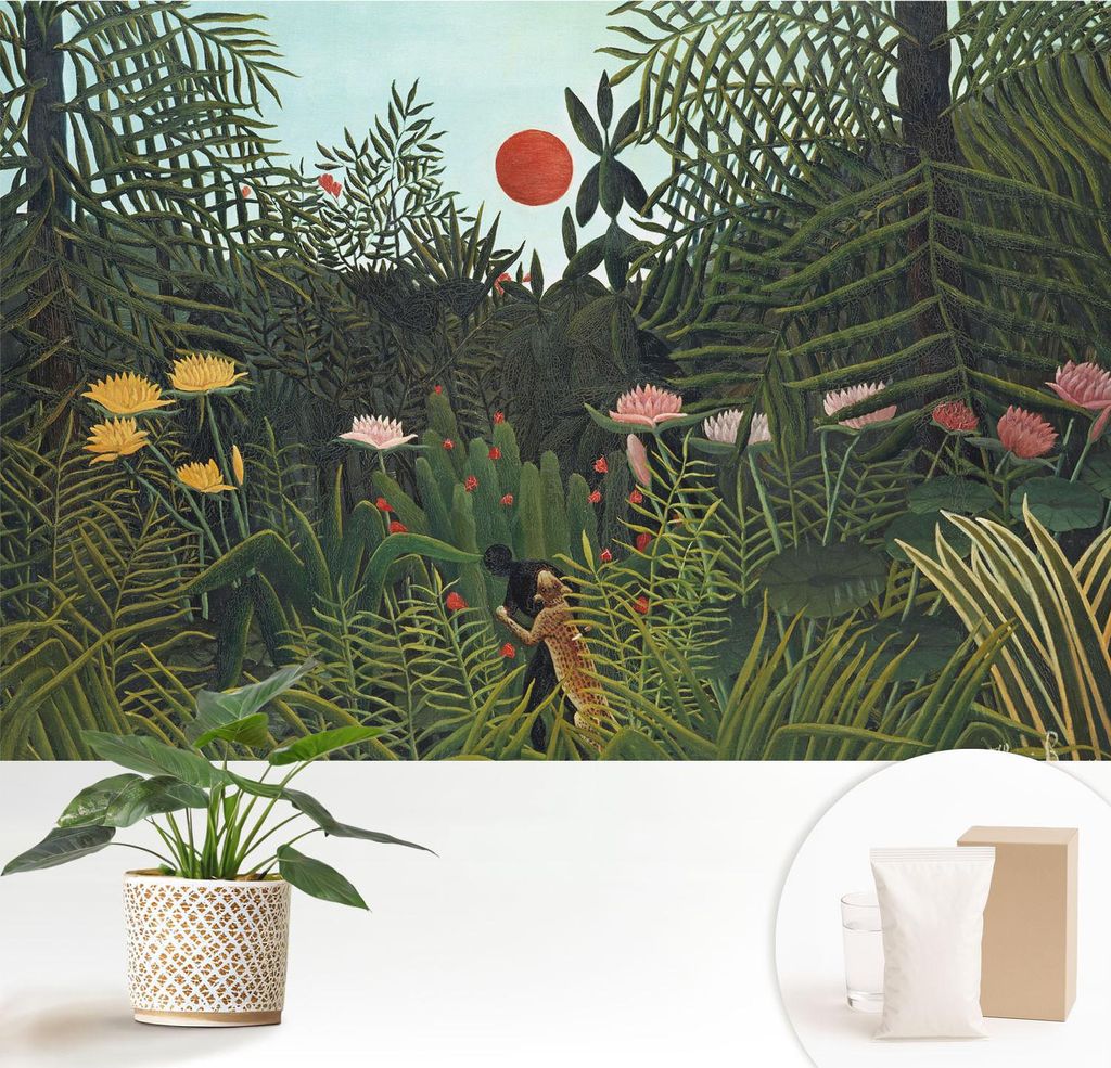 Fototapete - 152x104 cm - Tapete - Wandtapete - Wandbilder - Dekofolie - Tapete Folie - Wand - Dekoration - Wohnzimmer - Exotische Landschaft