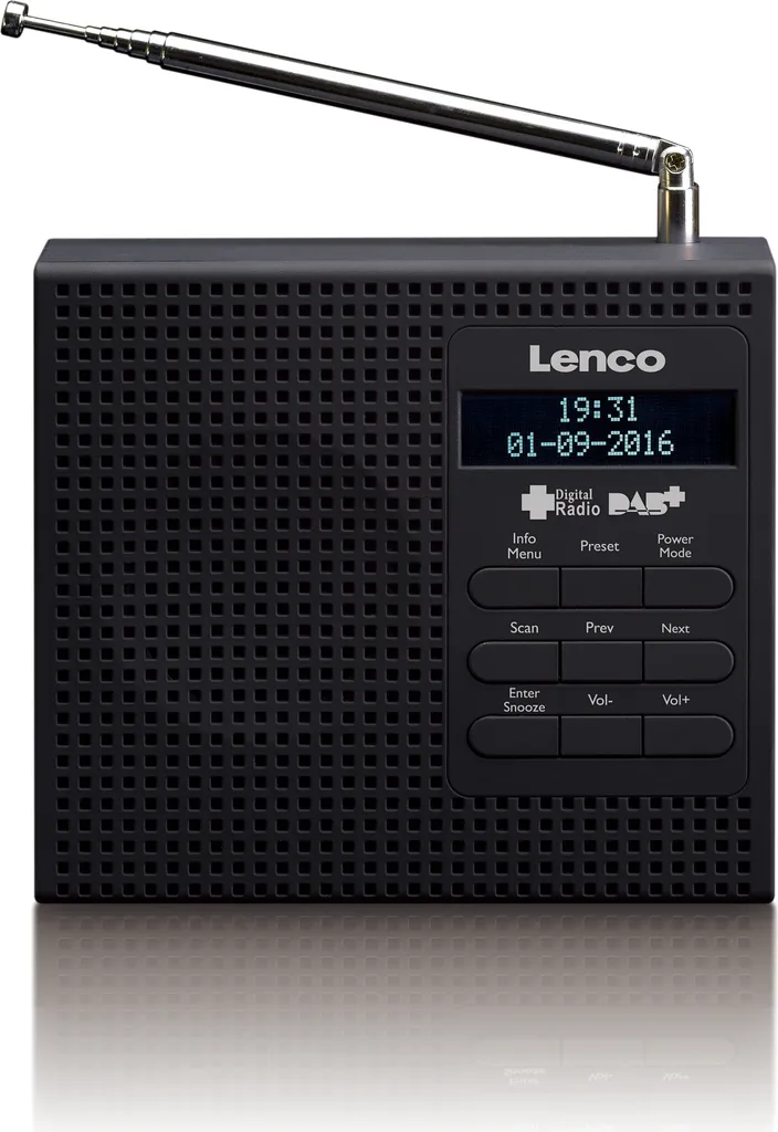 Radio-réveil Lenco PDR-020 DAB+ Noir : Finis les Grésillements en FM