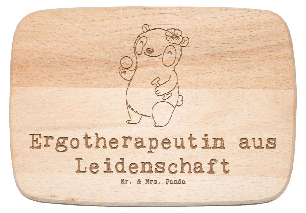 Mr. & Mrs. Panda Holzbrett Ergotherapeutin Leidenschaft - Transparent - Geschenk, Ausbildung, Küchenbrett, Beruf, Witzig, Frühstücksbrett, Lusti...