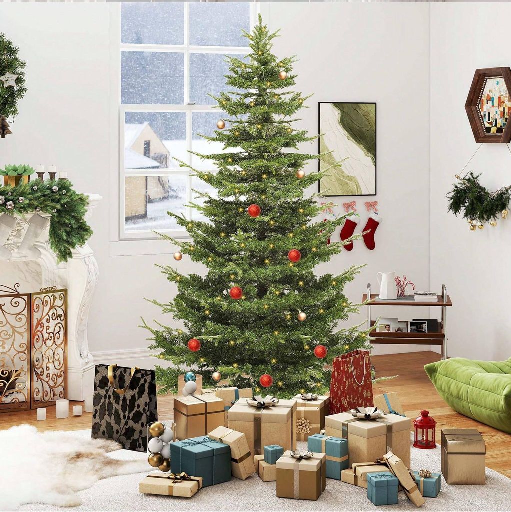200cm Künstlicher Weihnachtsbaum, mit Schnee & 500 LED Produktbild 