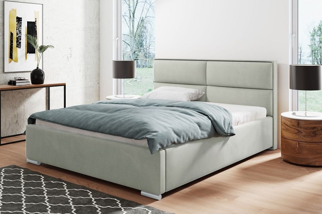 Furmeb24 - LARTE 120 x 200 cm - Polsterbett aus Holzrahmen Produktbild 