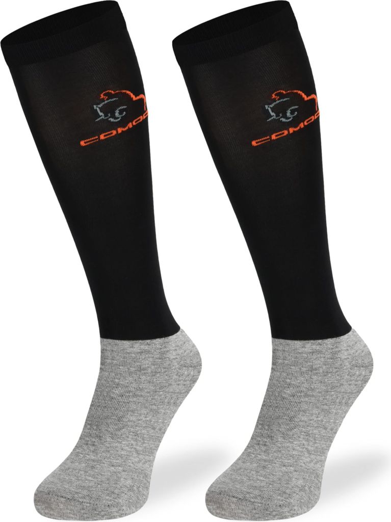 SKIETY Reitsocken aus Mikrofaser Reitsocken Damen & Kinder Kniestrümpfe - 35-38 - Schwarz